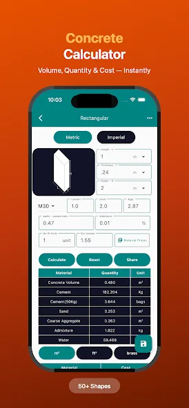 Concrete Calculator All in One screenshot 1