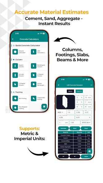 Construction Calculator A1 screenshot 2