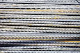 Bundle of ribbed steel reinforcement bars