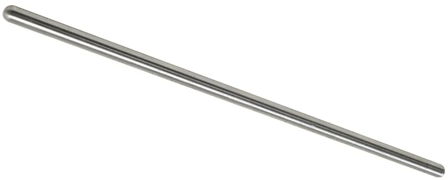 Steel tamping rod with rounded ends